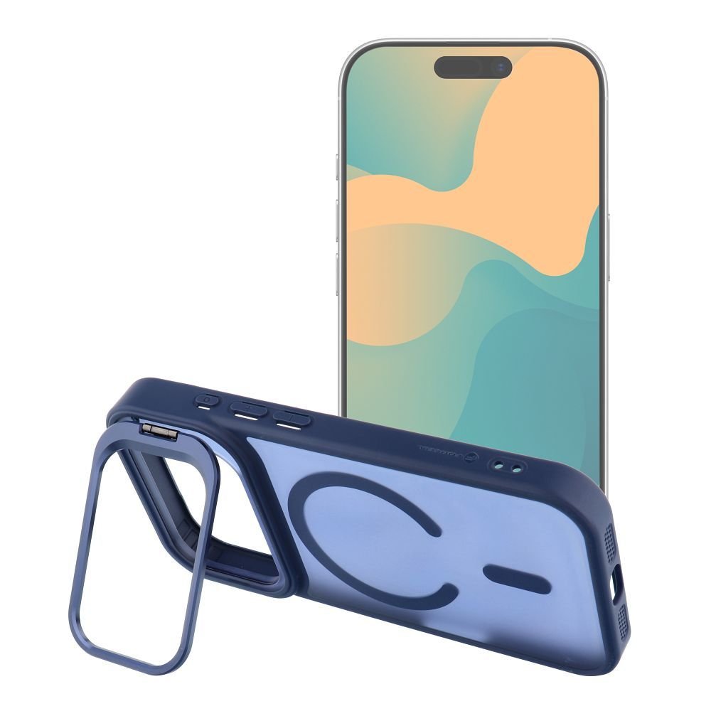 Case for iPhone 17 Pro Max / 18 Pro Max Forcell F-Protect Shadow Stand Premium compatible with MagSafe navy blue - Image 4