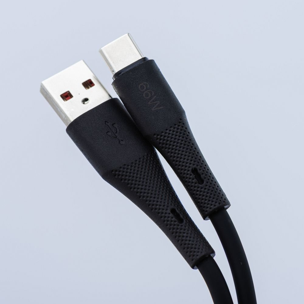 Cable USB A to USB C Forcell F-Energy QC4.0 3A 66W Silicone 1 m C342 black - Image 5
