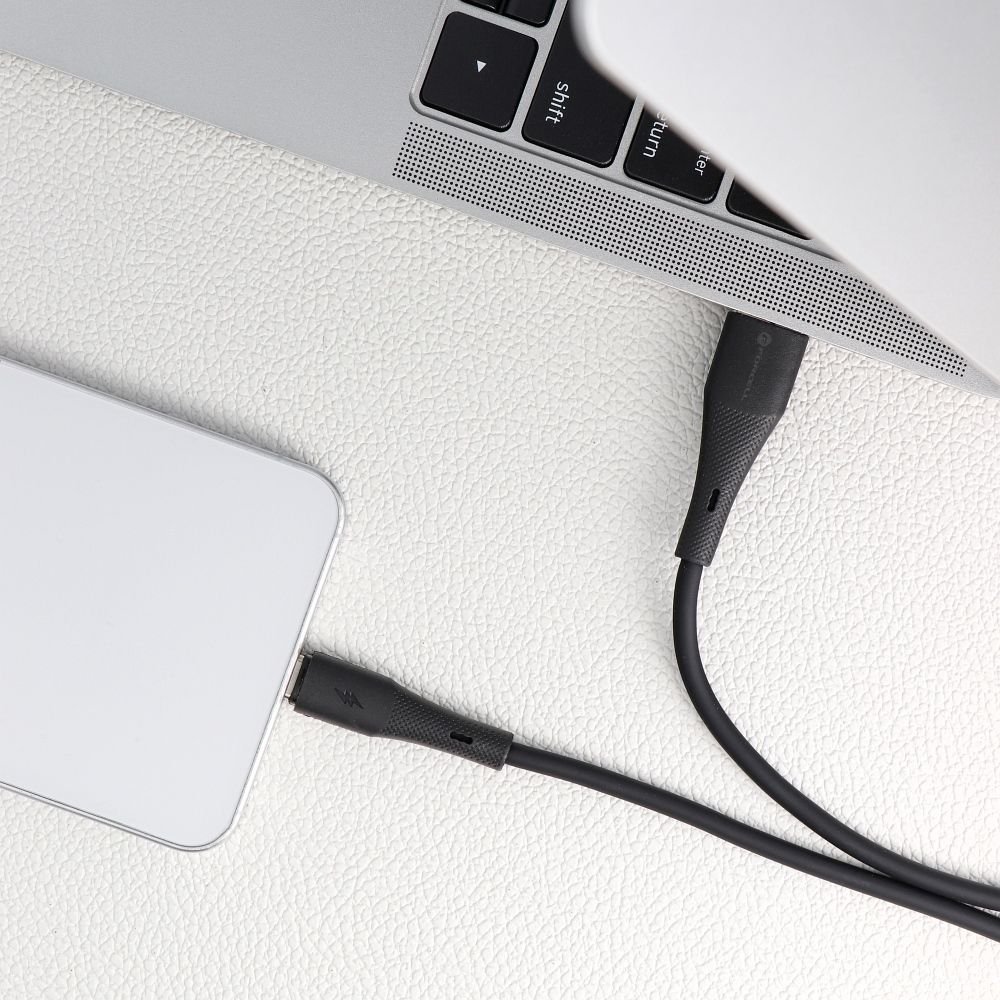 Cable USB A to USB C Forcell F-Energy QC4.0 3A 66W Silicone 1 m C342 black - Image 2
