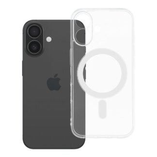 Case for iPhone 16 Clear Case 2 mm Mag Cover compatible with MagSafe (camera protection) transparent