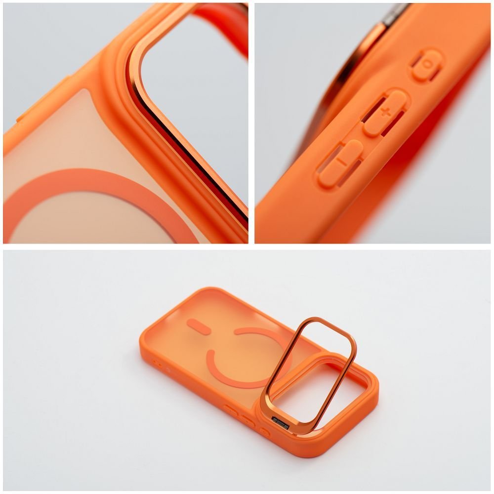 Case for iPhone 17 Pro Max / 18 Pro Max Forcell F-Protect Shadow Stand Premium compatible with MagSafe orange - Image 4