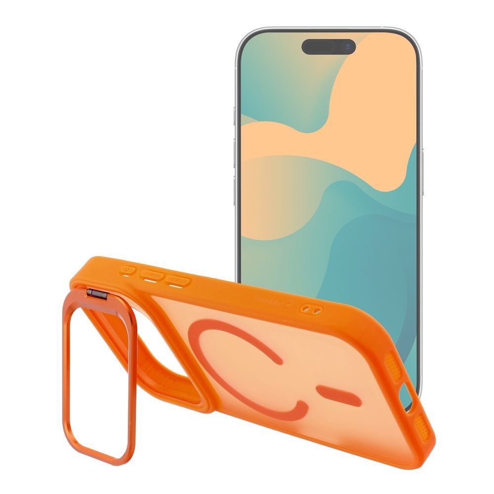 Case for iPhone 17 Pro Max / 18 Pro Max Forcell F-Protect Shadow Stand Premium compatible with MagSafe orange - Image 3