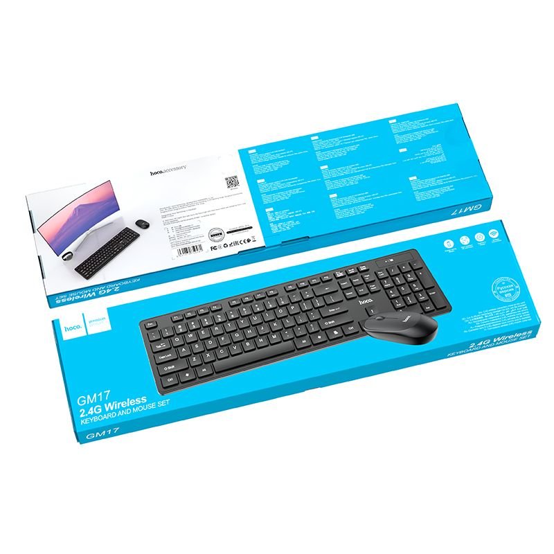 Wireless keyboard and mouse set Hoco GM17 black - Image 2