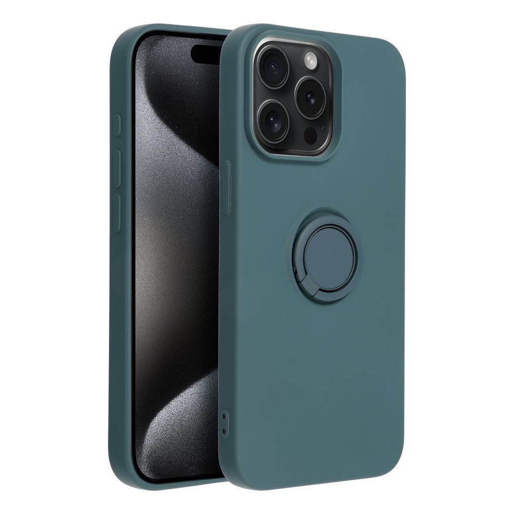 Case for iPhone 15 PRO MAX Silicone Ring green - Image 11