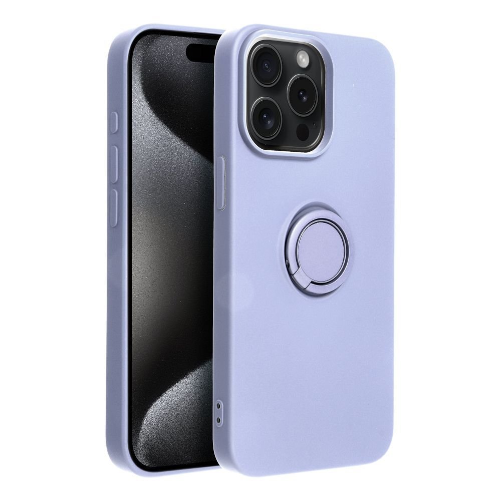 Case for iPhone 15 PRO MAX Silicone Ring purple - Image 11