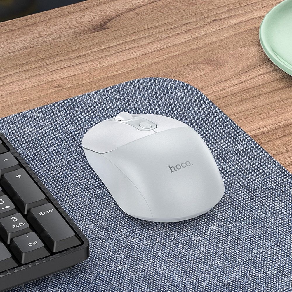 Wireless mouse Hoco 2,4G 1600 dpi GM28 white gray - Image 4