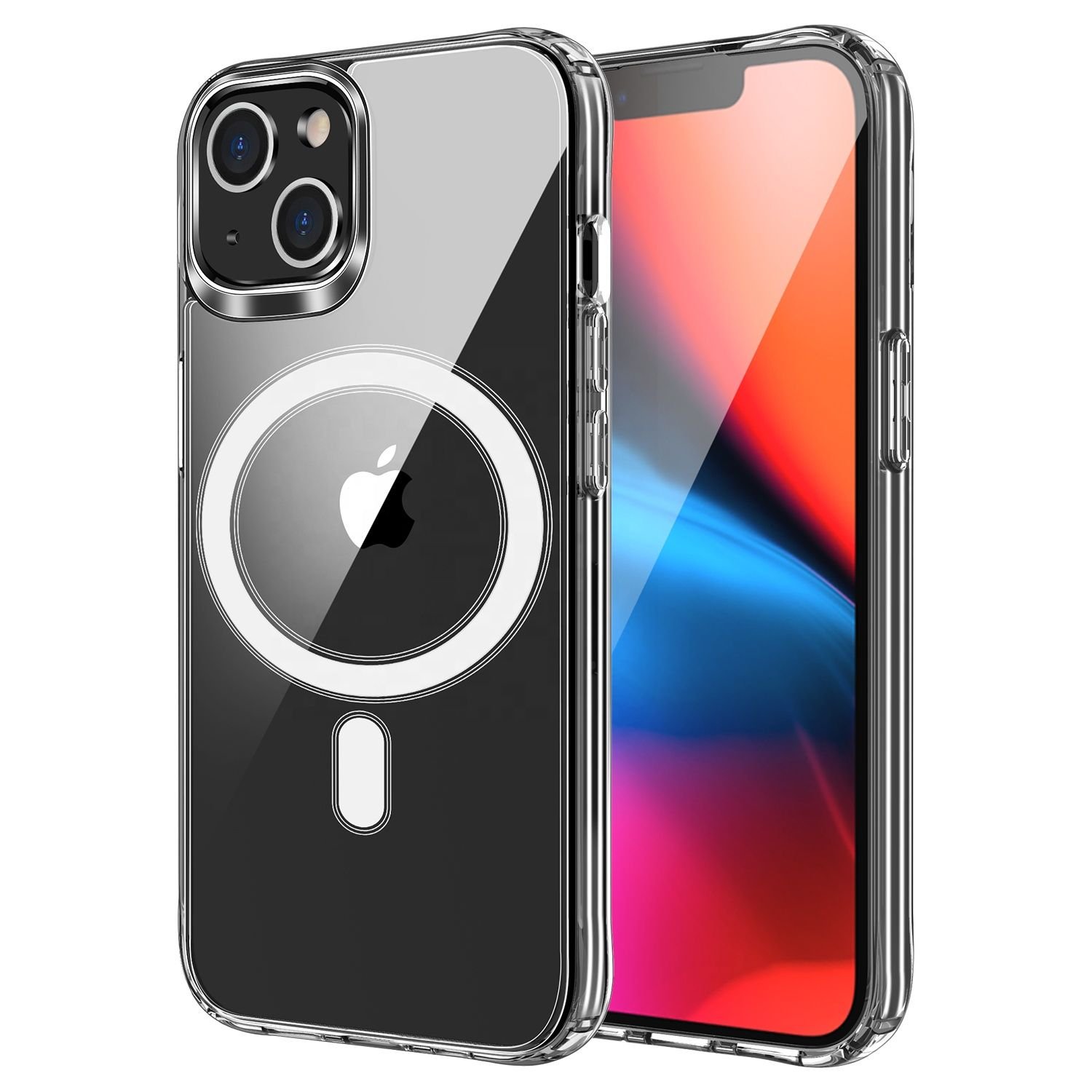 Case for iPhone 17 Pro Max / 18 Pro Max (low camera edge) Clear Mag Cover (MID) compatible with MagSafe transparent