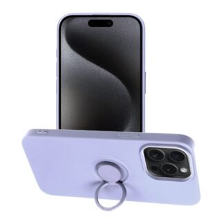 Case for iPhone 15 PRO MAX Silicone Ring purple