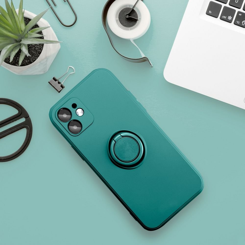 Case for iPhone 15 PRO MAX Silicone Ring green - Image 5