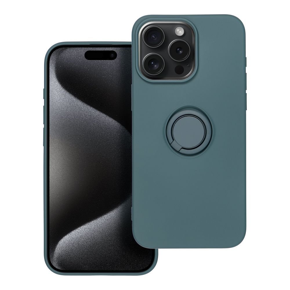 Case for iPhone 15 PRO MAX Silicone Ring green - Image 10