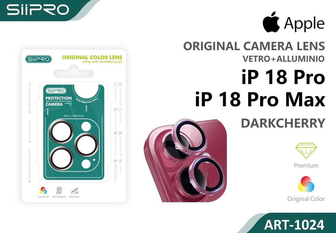 Προστασία Κάμερας iPhone 18 Pro/18 Pro Max Burgubdy