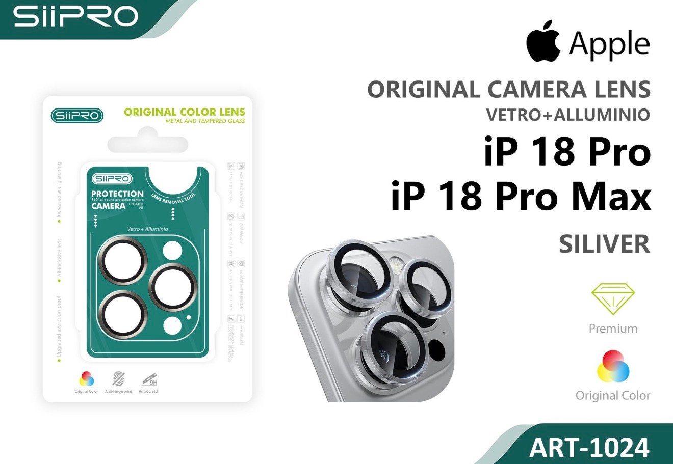 Προστασία Κάμερας iPhone 18 Pro/18 Pro Max Silver