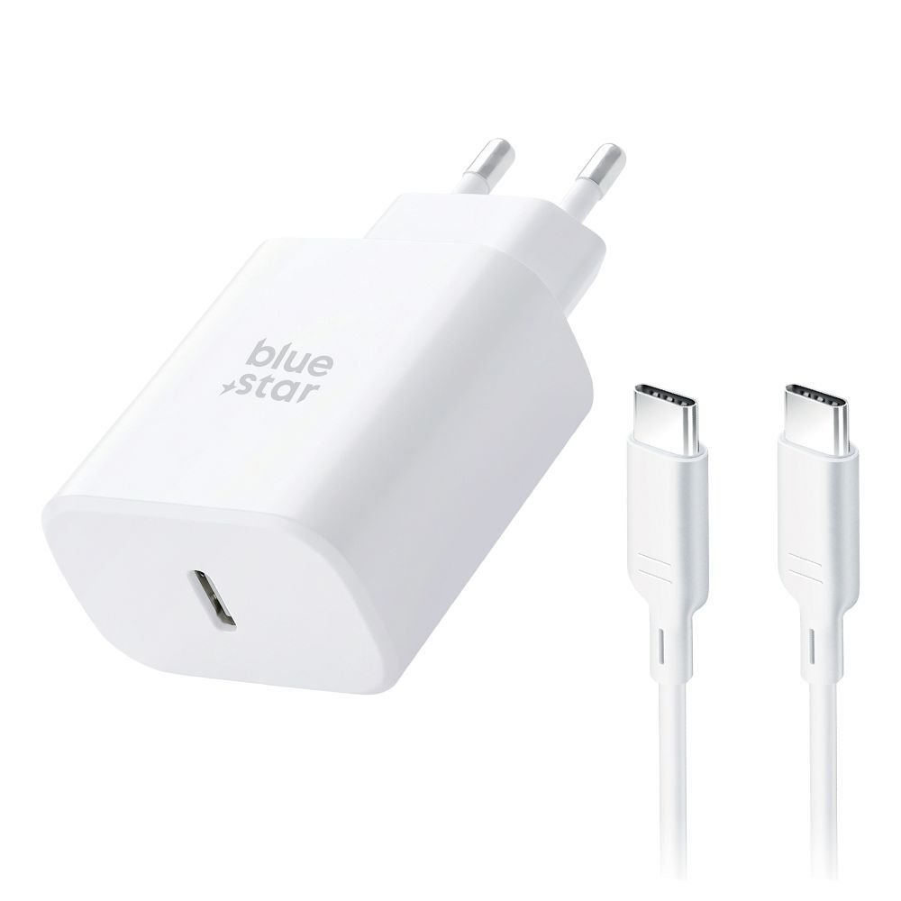 Phone charger Blue Star USB C QC4.0 PD 3A 35W + cable USB C to USB C TFB-TC-25WPD white - Image 2