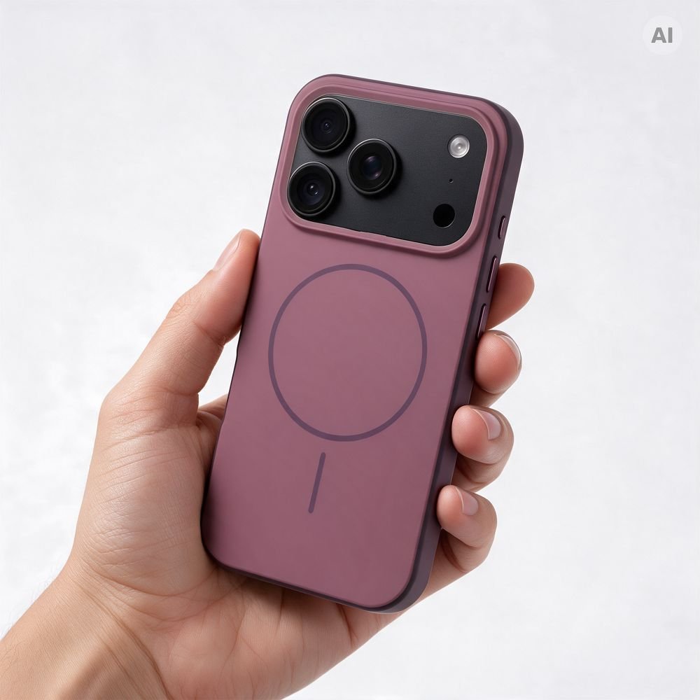 Case for iPhone 18 Pro / 17 Pro Forcell F-Protect Chromatic Premium compatible with MagSafe dark cherry - Image 4