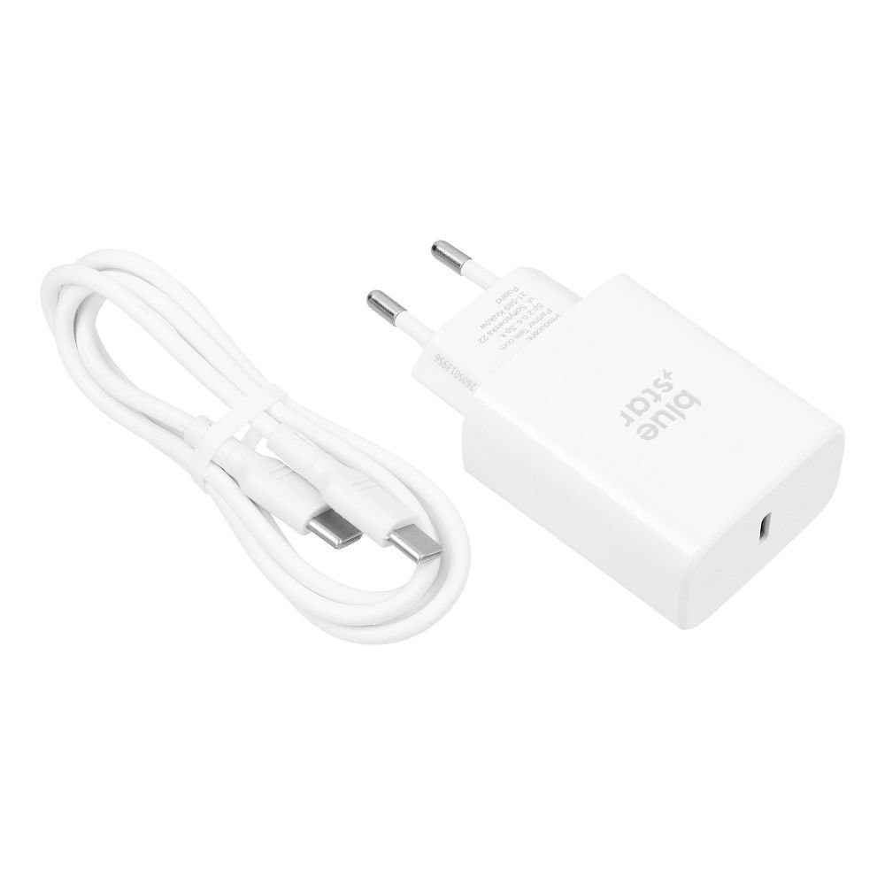 Phone charger Blue Star USB C QC4.0 PD 3A 35W + cable USB C to USB C TFB-TC-25WPD white - Image 7